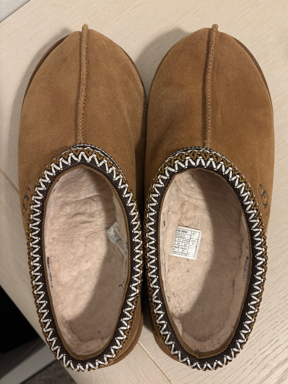 UGG Chestnut Suede Women's Slip-On Moccasin Slippers